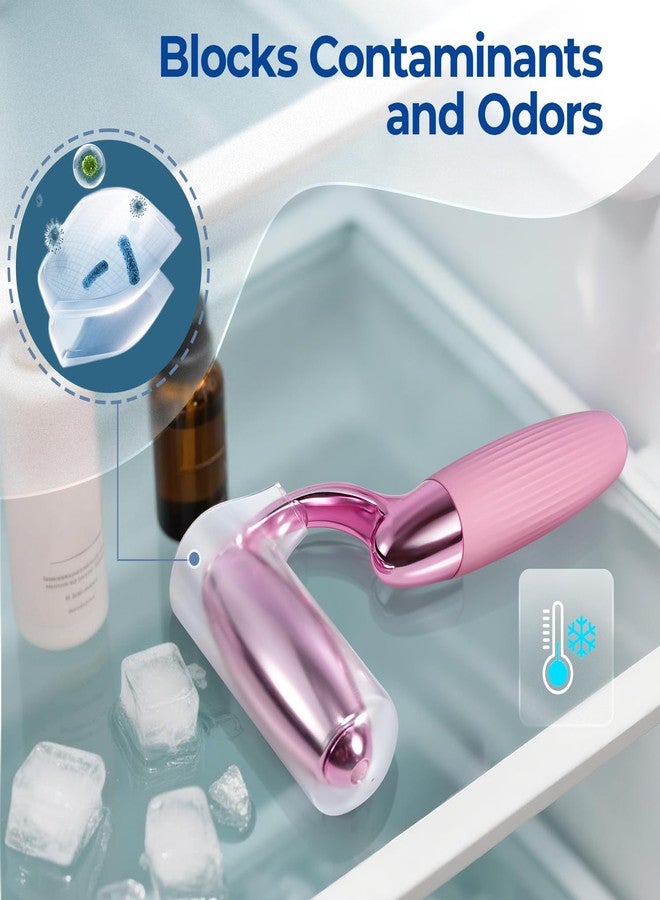 MORGLES Ice Roller for Face, Professional Face Roller Cryotherapy Tool to Reduce Puffiness, Redness & Headaches, Tighten Skin and Improve Lymphatic Drainage with Ergonomic Handle (Pink) - Image 5